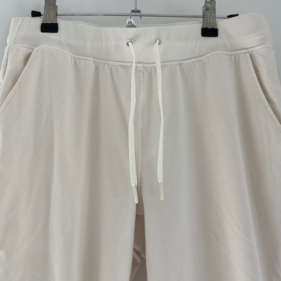 Yogalicious Cream Off White Women's Lux Avenue Straight Leg Pants with Pockets M - Picture 3 of 6